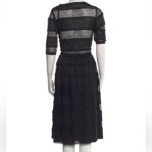 RED Valentino Sheer Black Midi Dress